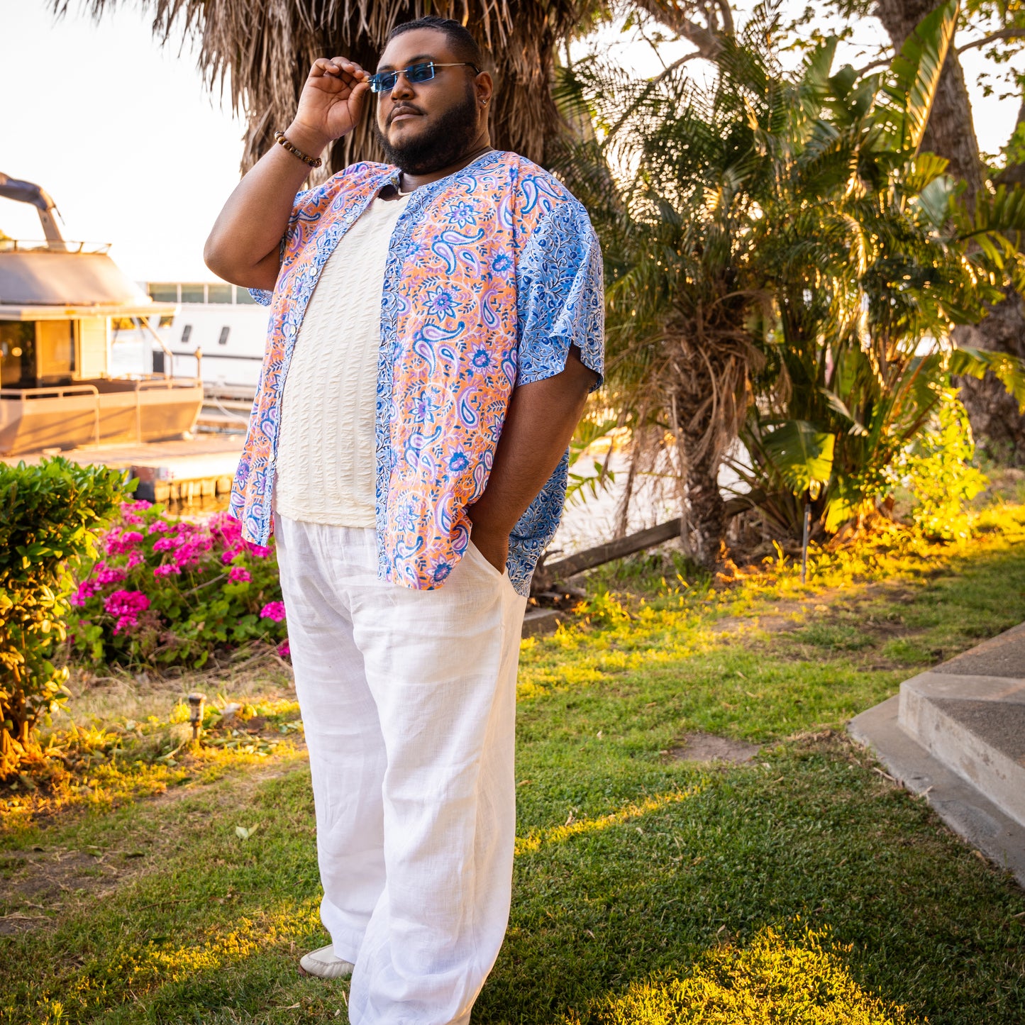 Low Key Lux Pants - white linen