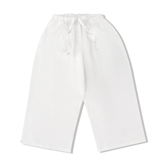 Low Key Lux Pants - white linen