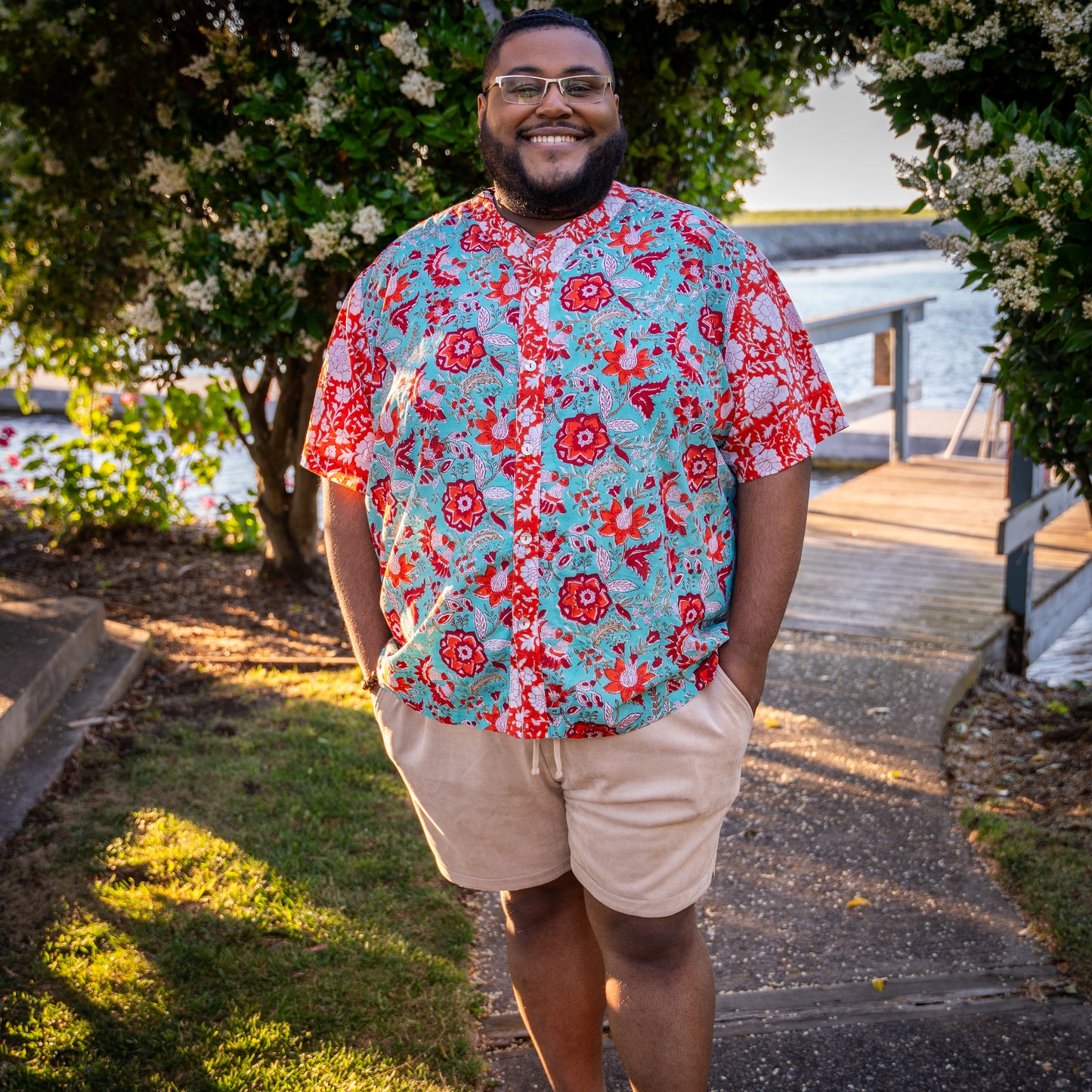 BAE Shirt  - red/aqua combo